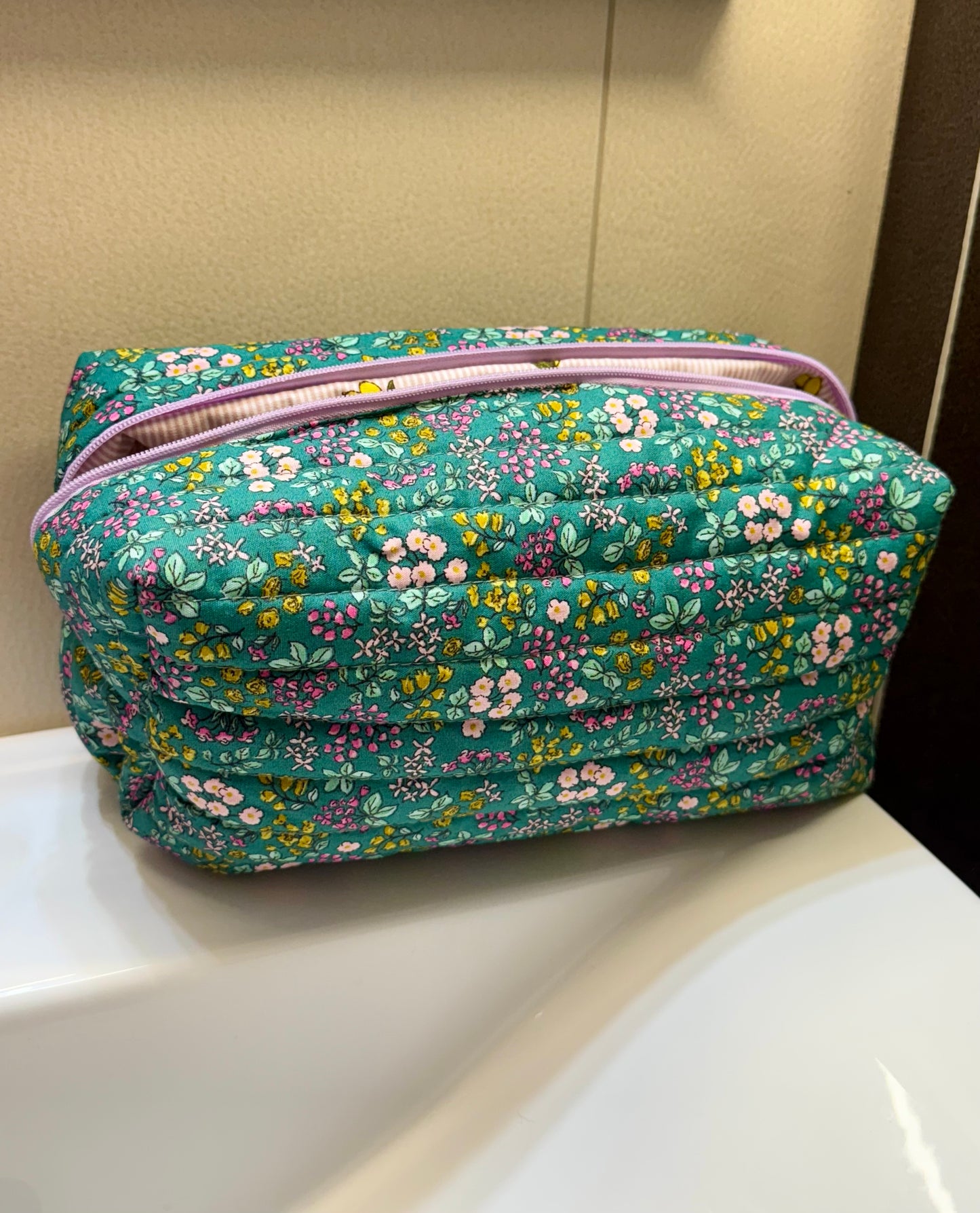 Floral make up bag