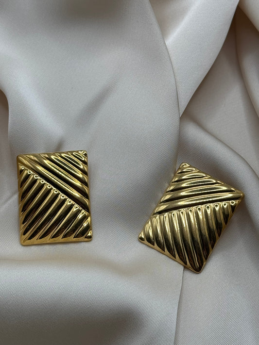 Square & Goldy earrings