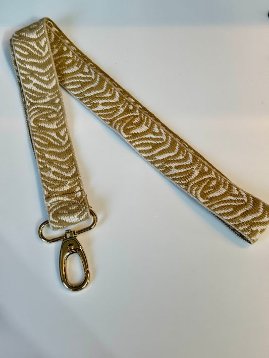 Yellow zebra keychain