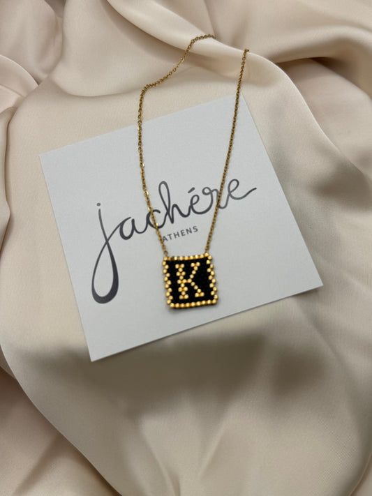 Knitted Monogram (K) Necklace